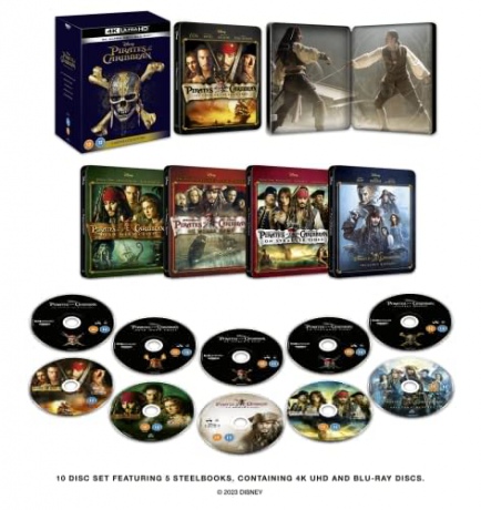 Pirates Of The Caribbean - 1 to 5 Movie Collection (steelbook) [Blu-Ray 4K]+[Blu-Ray]