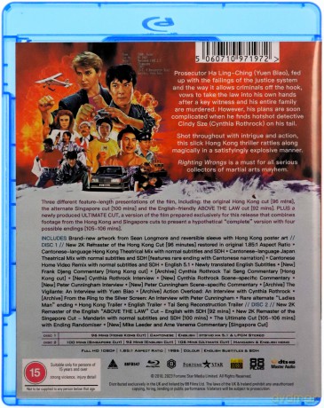Righting Wrongs (Poza Prawem) [Blu-Ray]