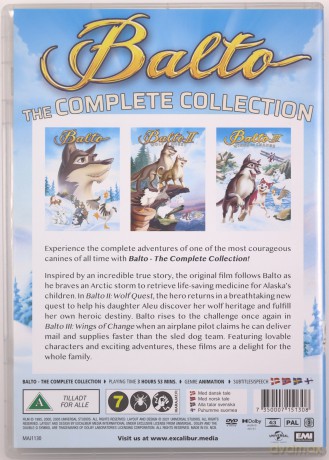 Balto The Complete Collection Trilogy (Przygody psa Balto) [3DVD]