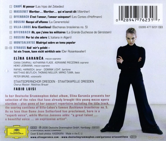 Elina Garanca: Aria Cantilena [CD]