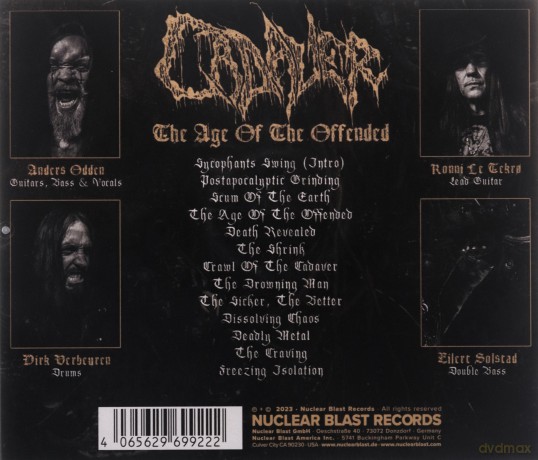 Cadaver: The Age Of The Offended [CD]
