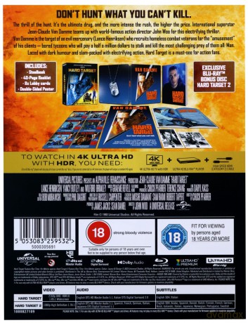 Hard Target (Nieuchwytny cel) (steelbook) [Blu-Ray 4K]+[Blu-Ray]