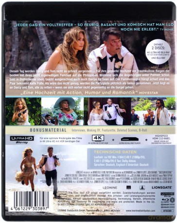 Shotgun Wedding (Wystrzałowe wesele) [Blu-Ray 4K]+[Blu-Ray]