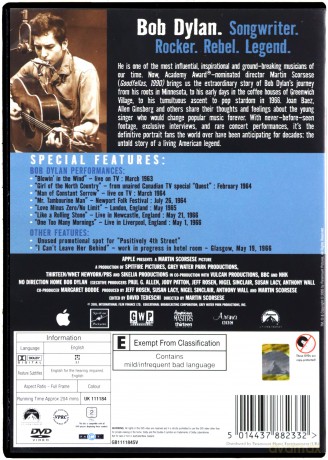 No Direction Home Bob Dylan [DVD]