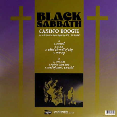 Black Sabbath: Casino Boogie: Live At The Montreux Casino. August 31st. 1970 - FM Broadcast (Colour) [Winyl]