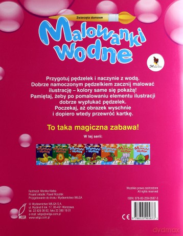 Zwierzęta Domowe Malowanki Wodne [KSIĄŻKA]