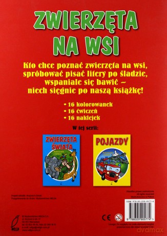 Zwierzęta Na Wsi Kolorowanki I Naklejki [KSIĄŻKA]