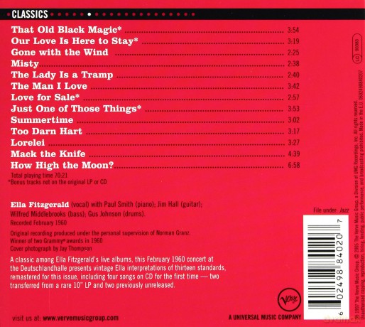 Ella Fitzgerald: Ella In Berlin [CD]