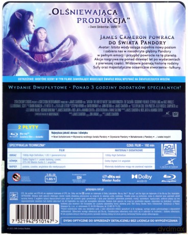 Avatar: Istota wody (steelbook) [2xBlu-Ray]