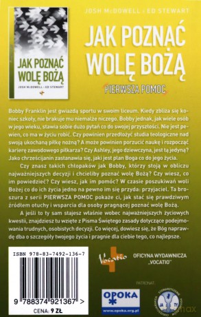 Jak Poznać Wolę Bożą Pierwsza Pomoc - Josh Mcdowell, Ed Stewart  [KSIĄŻKA]