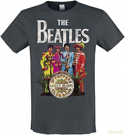 The Beatles: Beatles - Lonely Hearts Amplified Small Vintage Charcoal T Shirt