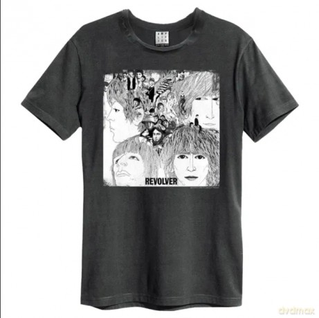 The Beatles: Beatles Revolver Amplified X Large Vintage Charcoal T Shirt