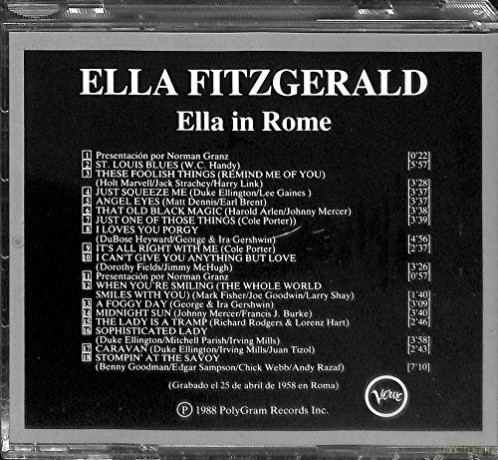 Ella Fitzgerald: Ella In Rome [CD]