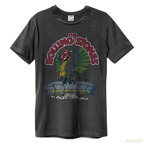 The Rolling Stones: Rolling Stones Us 1972 Amplified Large Vintage Charcoal T Shirt