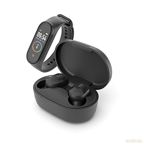 Ledwood: Sport pack - TWS Earphones + activity Tracker KEPLER (Black)