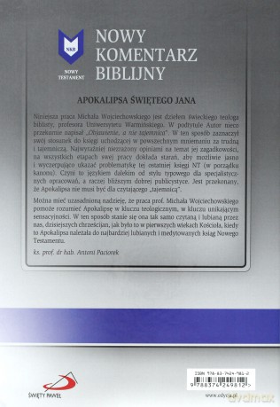 Apokalipsa Świętego Jana Nowy Komentarz Biblijny Nowy Testament Tw - Michał Wojciechowski  [KSIĄŻKA]