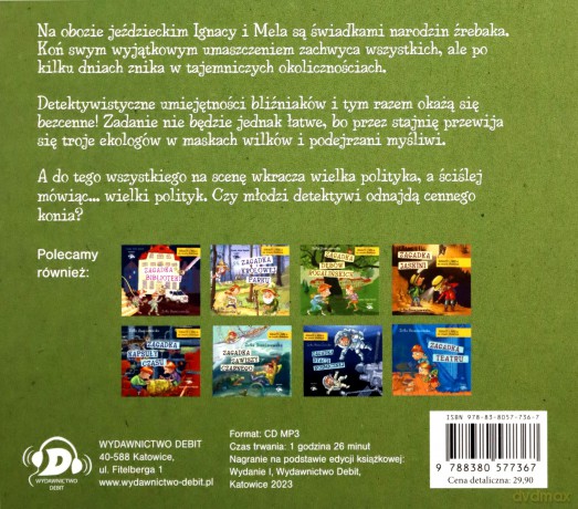 CD MP3 Ignacy i Mela na tropie złodzieja Tom 9 Zagadka konia Jasira (audiobook) - Zofia Staniszewska [AUDIOBOOK]