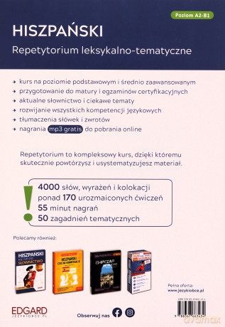 Hiszpański - Repetyt. leksyk.-temat. A2-B2 [KSIĄŻKA]