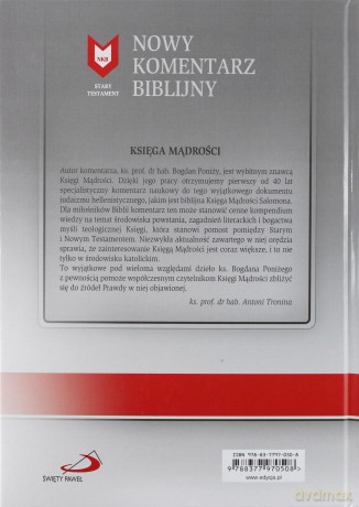 Księga Mądrości Stary Testament Nowy Komentarz Biblijny Tw - Ks. Bogdan Poniży  [KSIĄŻKA]