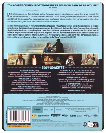 Four Flies on Grey Velvet (Cztery muchy na szarym aksamicie) (steelbook) [Blu-Ray 4K]+[Blu-Ray]