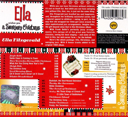 Ella Fitzgerald: Ella Wishes You A Swinging Christmas (digipack) [CD]