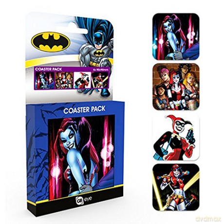 DC Comics Harley Quinn Coaster Pack, Wood, Various