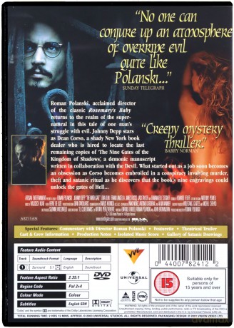 The Ninth Gate (Dziewiąte wrota) [DVD]