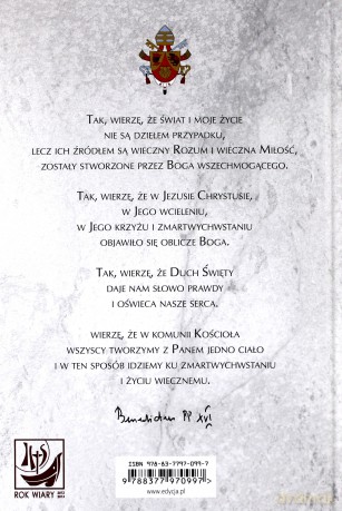 Radość Wiary Tw - Benedykt XVI  [KSIĄŻKA]