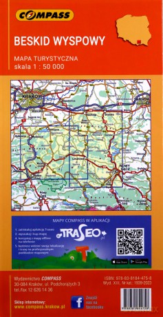Beskid Wyspowy Pogórze Wiśnickie laminowana
