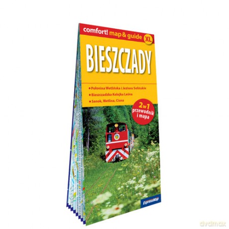 Bieszczady; laminowany map&guide (2w1: przewodnik i mapa)