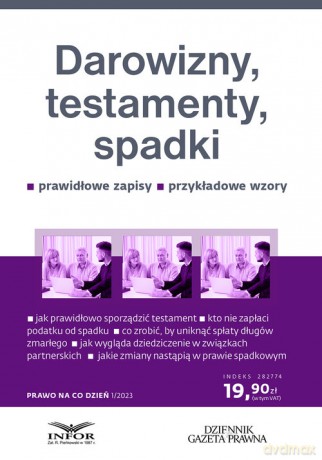 Darowizny testamenty spadki [KSIĄŻKA]