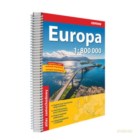 Europa Atlas samochodowy 1:800 000