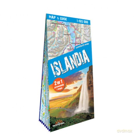 Islandia laminowany 2w1: przewodnik i mapa - Justyna Bajer