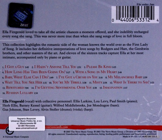 Ella Fitzgerald: For Lovers [CD]