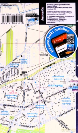 Łódź kieszonkowy laminowany plan miasta 1:22 000