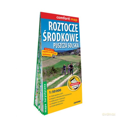 Roztocze Środkowe Puszcza Solska laminowana mapa turystyczna 1:50 000