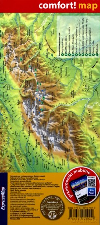 Tatry. Mapa panoramiczna; laminowana mapa turystyczna; 1:28 000