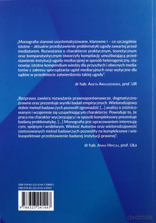 Ugoda zawarta przed mediatorem [KSIĄŻKA]