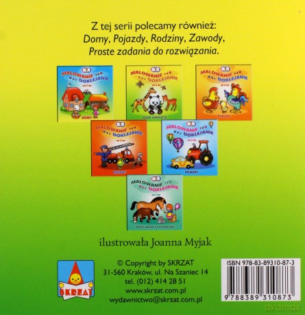 Dzikie Zwierzęta Malowanie Doklejanie [KSIĄŻKA]