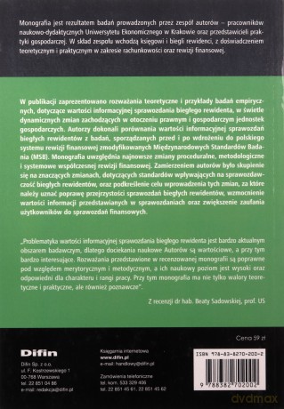 Wartość informacyjna sprawozdania biegłego rewidenta - Ewa Grabowska-Kaczmarczyk, Hanna Janulek [KSIĄŻKA]