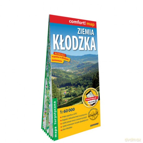 Ziemia Kłodzka; laminowana mapa turystyczna 1:60 000