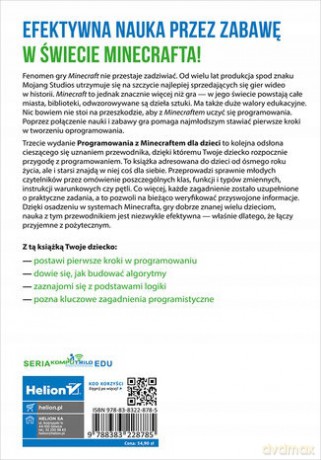 Programowanie z Minecraftem dla dzieci. Poziom podstawowy. Wydanie III - Urszula Wiejak, Karolina Niemira, Adrian Wojciechowski [KSIĄŻKA]