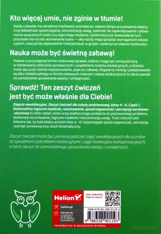 Zajęcia rewalidacyjne. Zeszyt ćwiczeń dla szkoły podstawowej, klasy 4 - 6. Część 1. Doskonalimy logiczne myślenie, rozumowanie, spostrzegawczość i percepcję wzrokowo-słuchową - Jolanta Pańczyk [KSIĄŻKA]