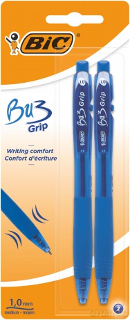 BIC Bu3 Grip Długopis niebieski 2szt blister