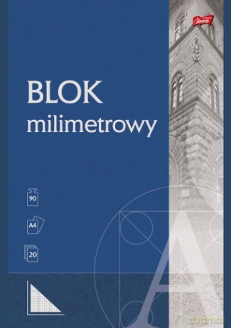 Blok milimetrowy A4 20K Unipap PAKIET 10 sztuk