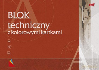 Blok techniczny A3 10k z kolorowymi kartkami pakiet 10 sztuk