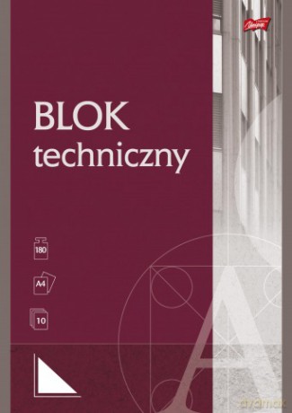Blok techniczny A4 10K białe kartki Unipap PAKIET 10 sztuk