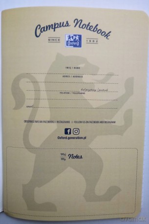 BRULION OXFORD CAMPUS A4 80K 90G KR MA MO kratka z marginesem