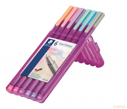 Cienkopis Staedtler triplus PASTEL 6 kolorów w etui