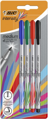 Cienkopisy Intensity Medium BIC mix AST blister 4 kolory